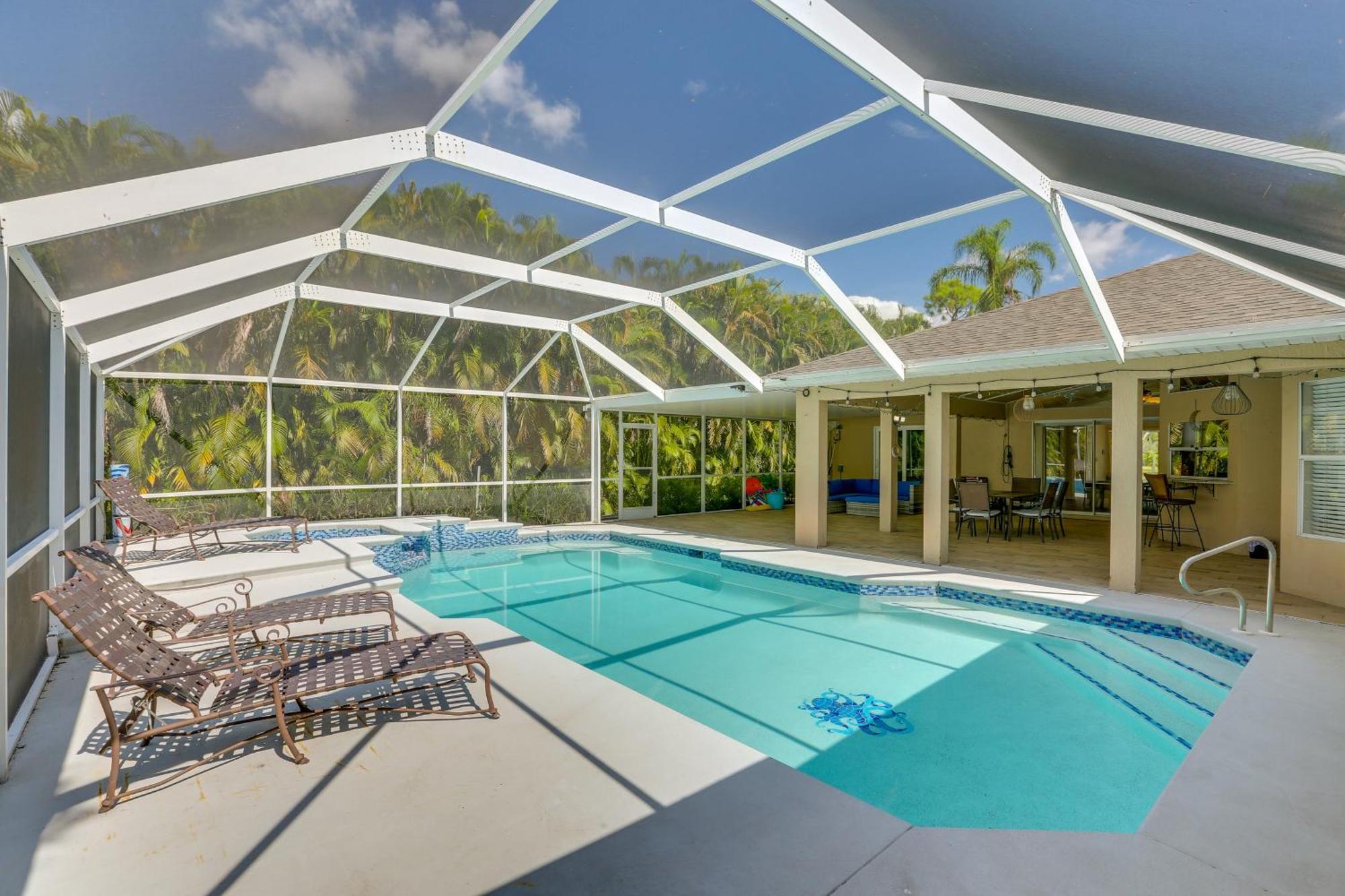 Private Fort Myers Escape With Screened Pool And Lanai Villa Exterior photo