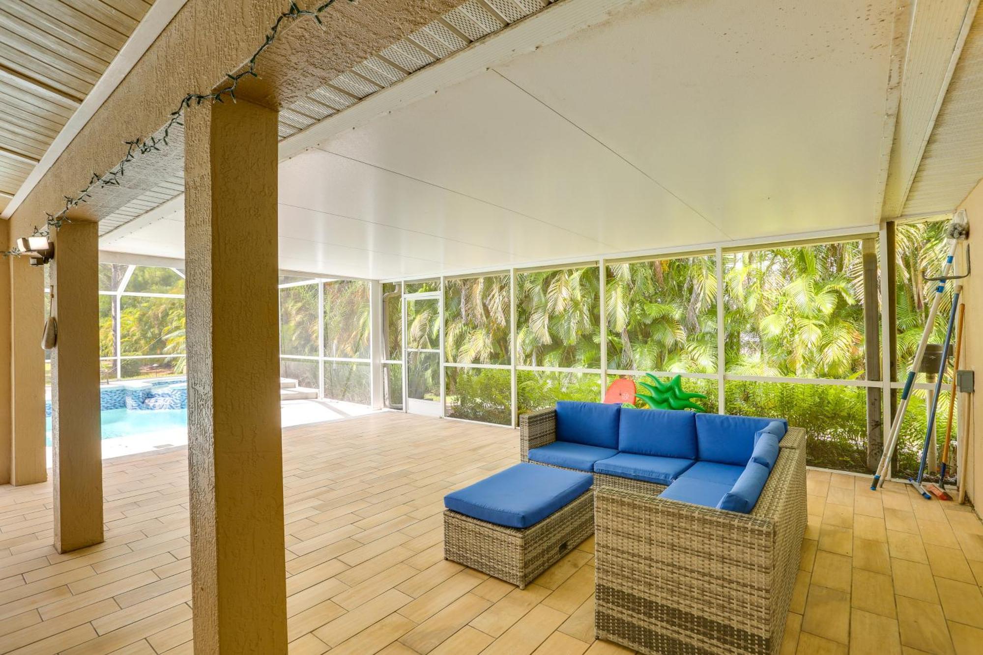 Private Fort Myers Escape With Screened Pool And Lanai Villa Exterior photo